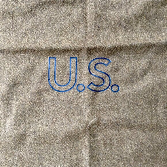 Vintage US Military Wool Blanket Vietnam Era 60 x 80